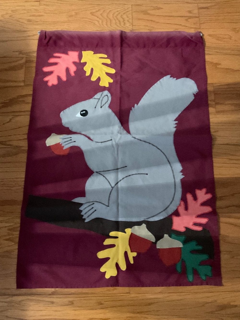 Fall COLORFUL outdoor Appliqué flag.  39” X 27.5”.  Very Good Condition!